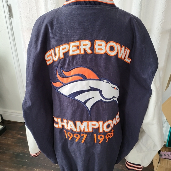 ORIGINAL 1997-1998 DENVER BRONCOS NFL SUPER BOWL CHAMPIONS JACKET - Picture 2 of 6